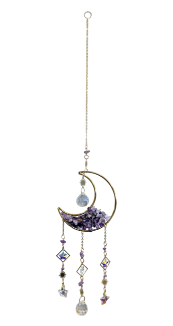 Mobile Attrape-Soleil Lune en Améthyste chez Arabesk|cz