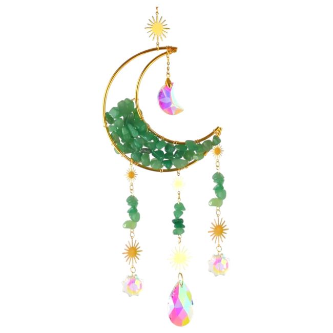 Mobile Attrape-Soleil Lune en Aventurine Verte chez Arabesk