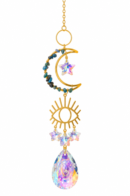 Attrape-soleil Lune en Apatite Bleue chez Arabesk