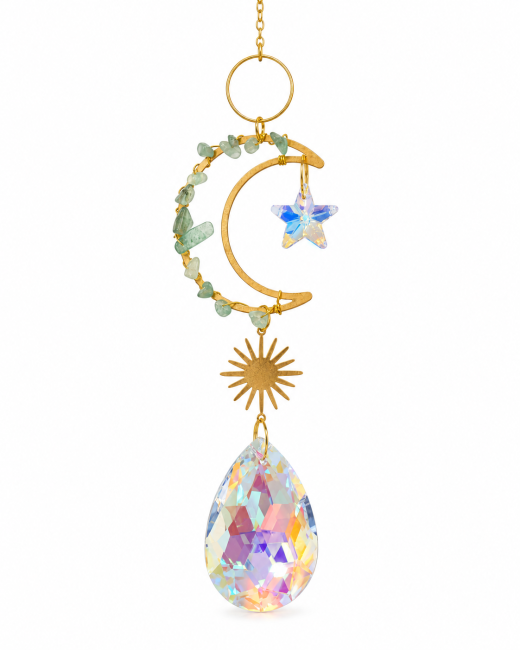 Attrape-soleil Lune en Aventurine Verte chez Arabesk