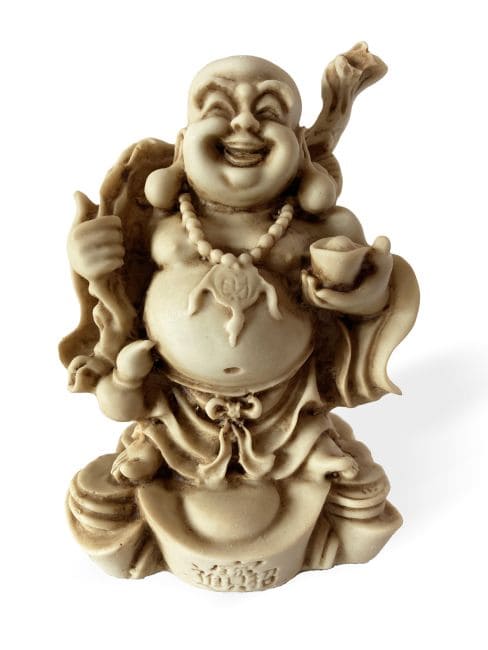 Bouddha du Bonheur en résine 12cm chez Arabesk
