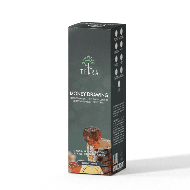 Encens TERRA Money Drawing sans charbon 12grs chez Arabesk