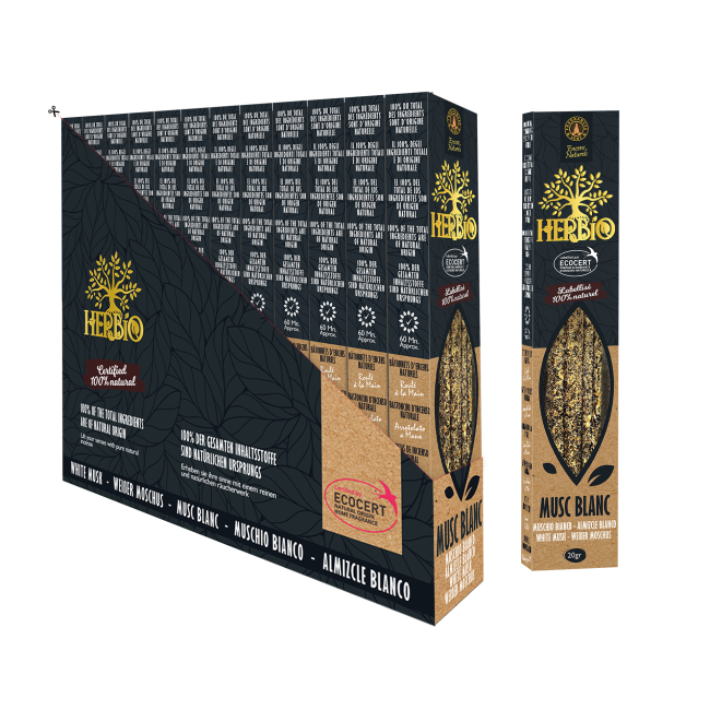 Encens Smudge Ecocert Herbio Musc Blanc 20g chez Arabesk|cz