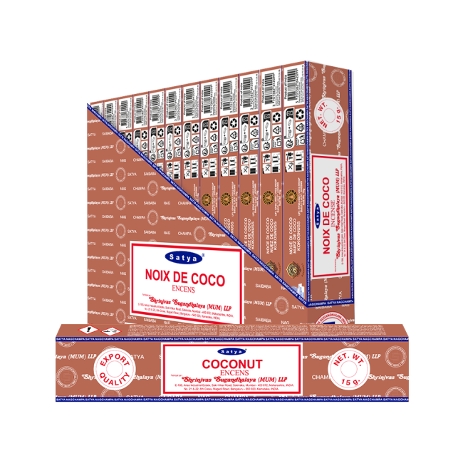 Encens Satya Noix de Coco Masala 15g chez Arabesk