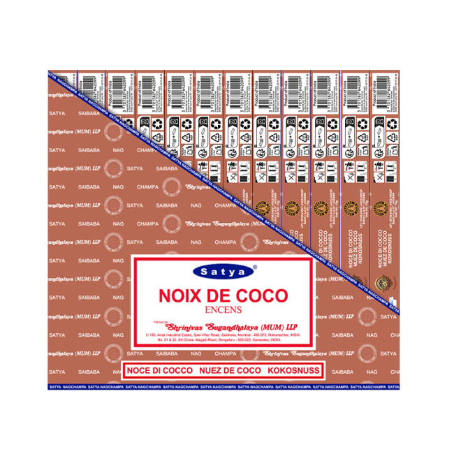 Encens Satya Noix de Coco Masala 15g chez Arabesk|cz
