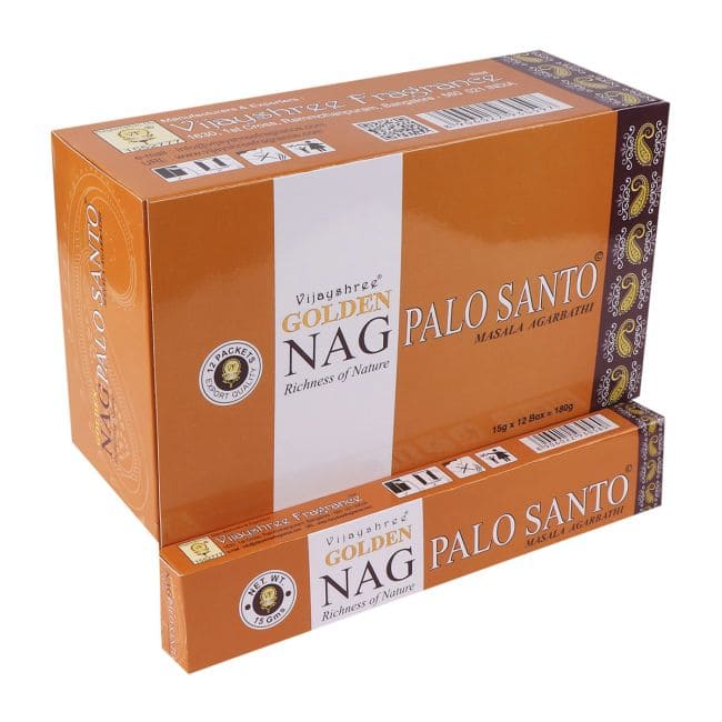 Encens Vijayshree Golden Nag Palo Santo 15g chez Arabesk