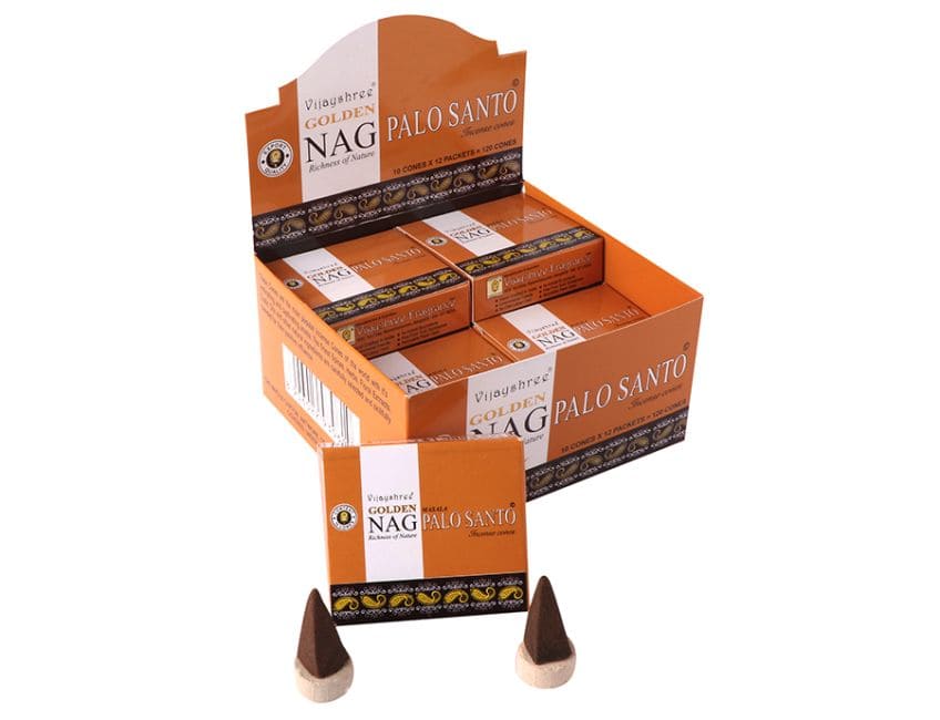 Encens Vijayshree Golden Nag Palo Santo en Cônes chez Arabesk