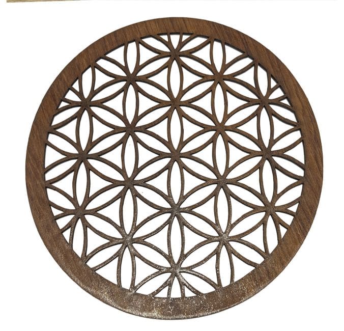 Panneau Aimanté  en Bois Fleur de Vie 18cm pour HMD999 chez Arabesk
