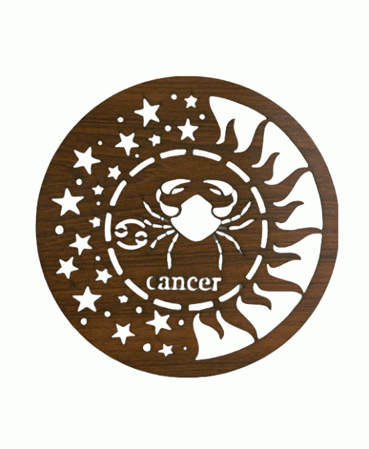 Panneau Aimanté  en Bois Astro Cancer 18cm pour HMD999 chez Arabesk
