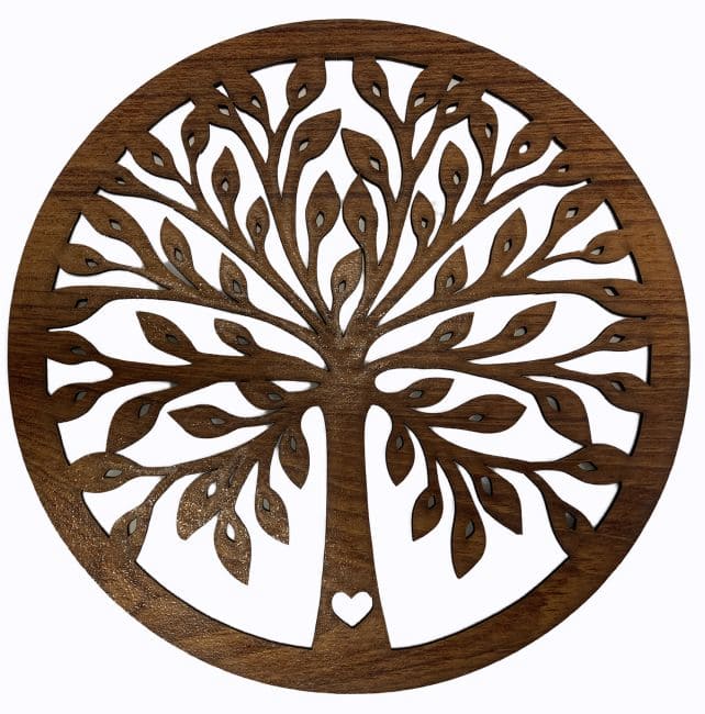 Panneau aimanté en bois Arbre de vie et Coeur 18cm pour HMD999 chez Arabesk