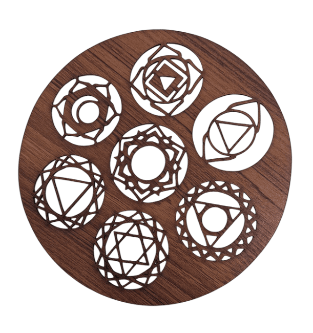 Panneau en Bois Aimanté 7 Chakras 18cm pour HMD999 chez Arabesk