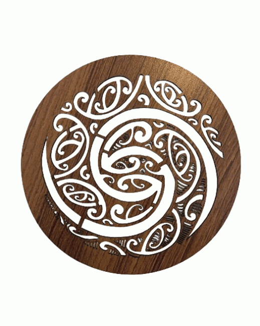 Panneau en Bois Aimanté Tourbillon Celtique 18cm  pour HMD999 chez Arabesk