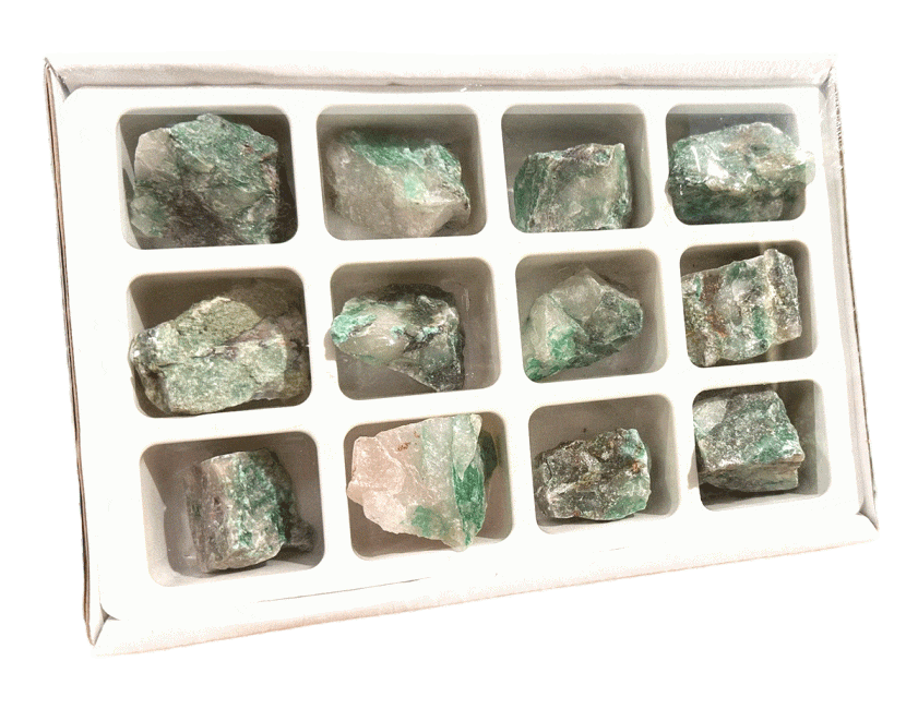 Présentoir sur Quartz 12 pièces Dioptase brute chez Arabesk|cz