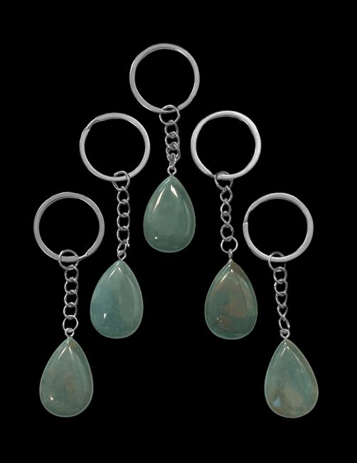Porte Clés Goutte Agate Mousse 30mm x 5 chez Arabesk|cz