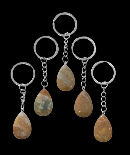 Porte Clés Goutte Agate Indienne A 30mm x 5 chez Arabesk|cz