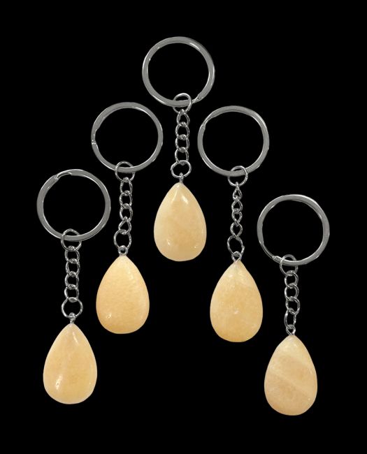 Porte Clés Goutte Calcite Orange 30mm x 5 chez Arabesk|cz