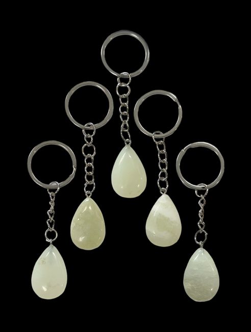 Porte Clés Goutte Jade de Chine A 30mm x 5 chez Arabesk|cz