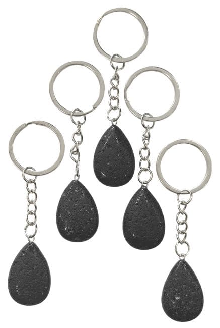 Porte Clés Goutte Pierre de Lave 30mm x 5 chez Arabesk