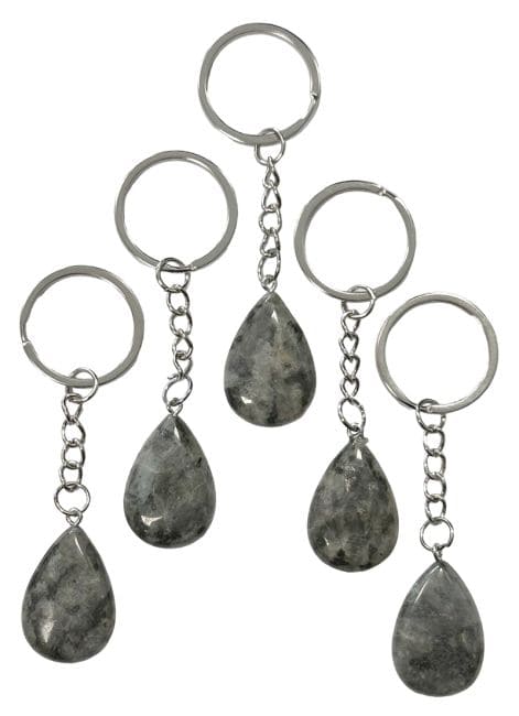 Porte Clés Goutte Larvikite 30mm x 5 chez Arabesk