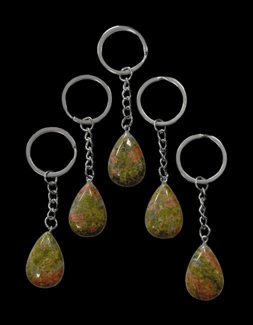 Porte Clés Goutte Unakite A 30mm x 5 chez Arabesk|cz