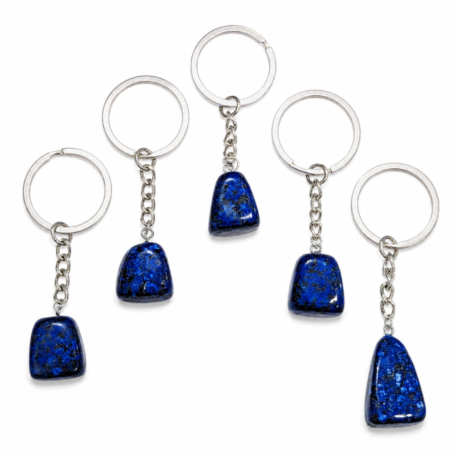 Porte-clés Fantaisie Effet Lapis-Lazuli 30mm x5 chez Arabesk