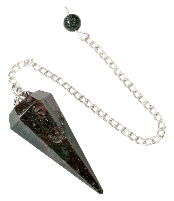 Pendule Agate Indienne Conique 6 faces chez Arabesk