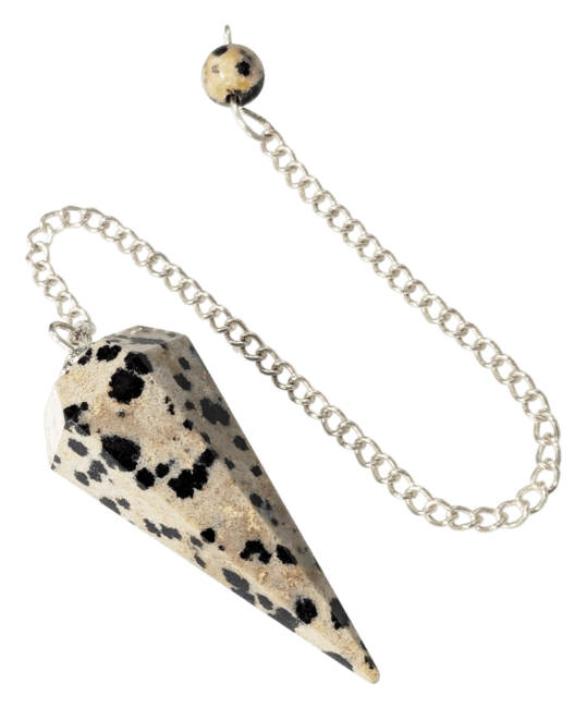 Pendule Jaspe Dalmatien Conique 6 faces chez Arabesk