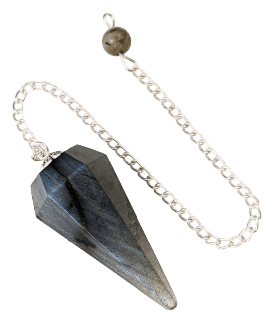 Pendule Labradorite conique 6 faces chez Arabesk
