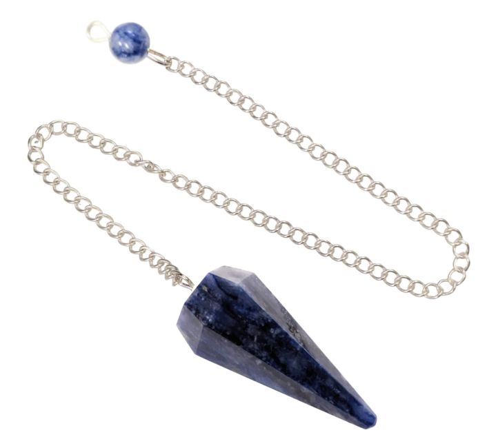 Pendule Sodalite A+ conique 6 faces chez Arabesk