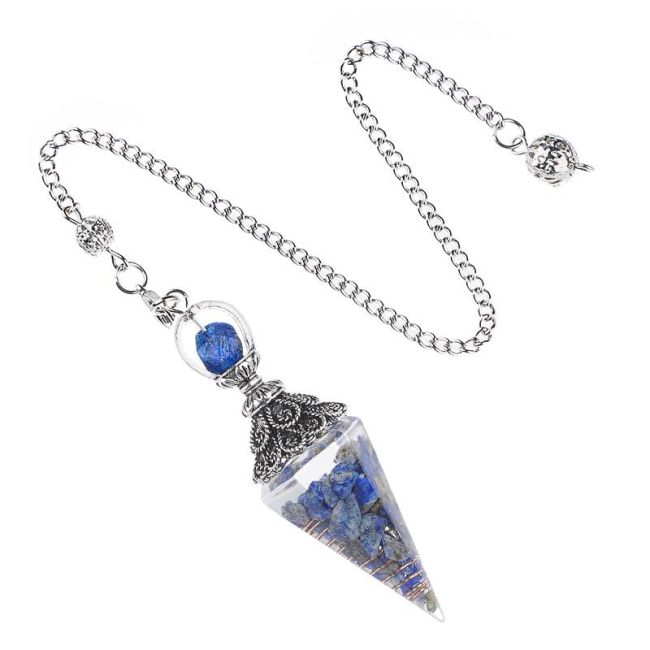 Pendule Orgonite Lapis Lazuli 6 faces chez Arabesk