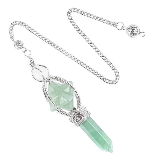 Pendule Aventurine Verte Merkaba 6 faces chez Arabesk