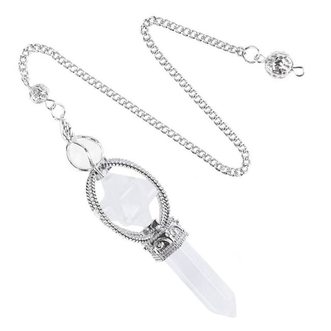 Pendule Cristal de Roche Merkaba 6 faces chez Arabesk