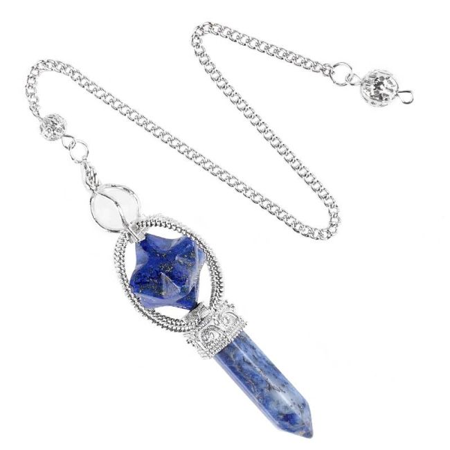 Pendule Lapis Lazuli Merkaba 6 faces chez Arabesk