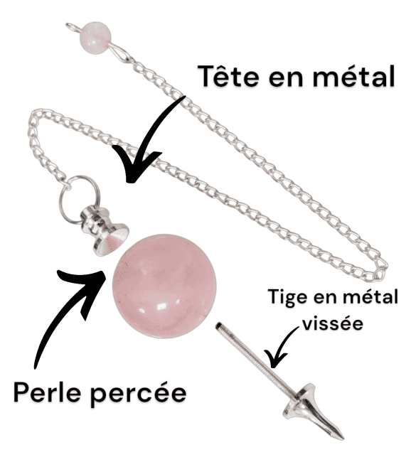 Pendule sphère Oeil de Tigre 4cm chez Arabesk|cz