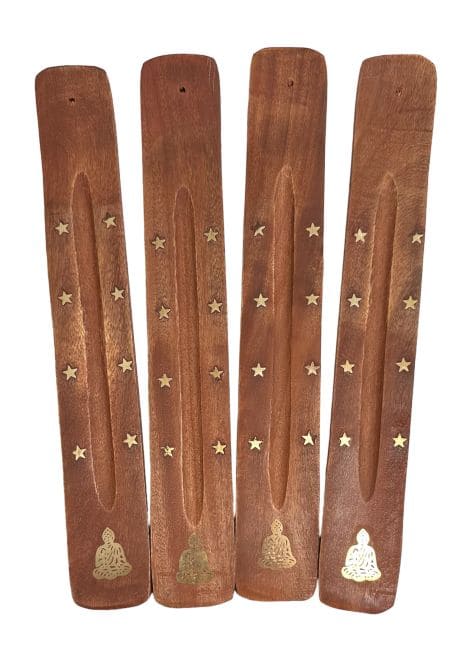 Porte encens bois ski Bouddha x10 chez Arabesk