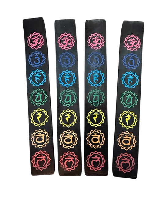Porte encens bois ski 7 Chakras x10 chez Arabesk