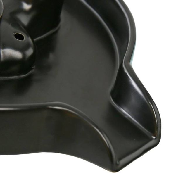 Porte Encens Céramique Noir pour Palo Santo et Sauge Blanche  18.50cm chez Arabesk|cz
