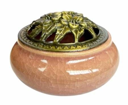 Porte Encens Céramique Pêche 10cm chez Arabesk