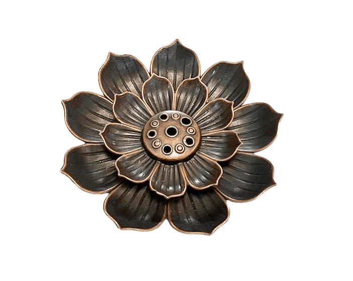 Porte Encens Métal Fleur de Lotus 6 cm chez Arabesk