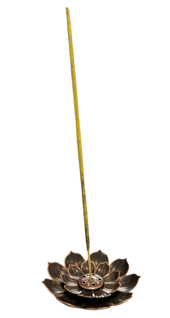 Porte Encens Métal Fleur de Lotus 6 cm chez Arabesk|cz