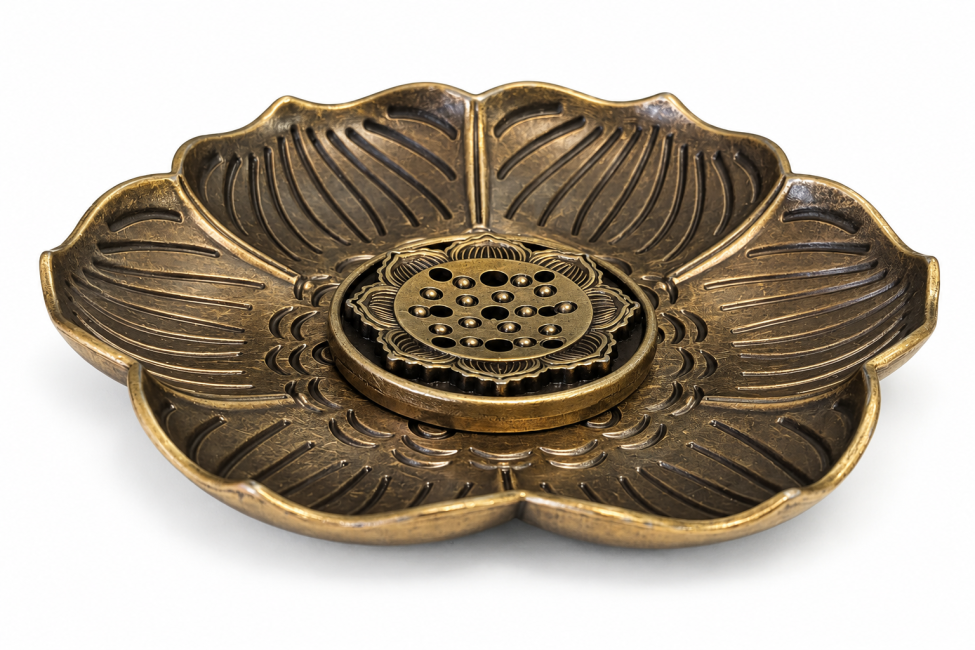 Porte Encens Métal Lotus 8.5 cm chez Arabesk