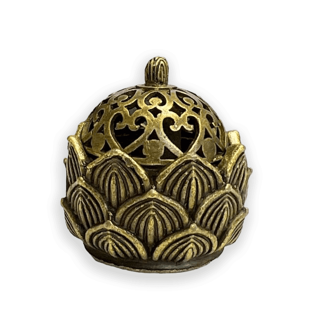Porte Encens Métal Boule Lotus 4 cm chez Arabesk