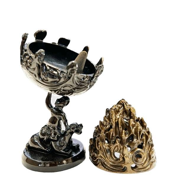 Porte Encens Métal Boshan 13.5 cm chez Arabesk|cz
