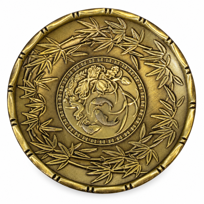 Coupelle à encens et dessous de verre décor lotus et poissons 9,3 cm chez Arabesk