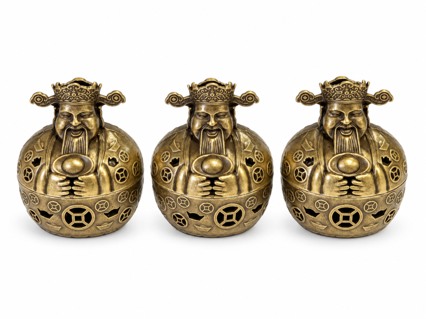 Brûle-encens Dieu de la richesse 4 cm – Lot de 3 chez Arabesk