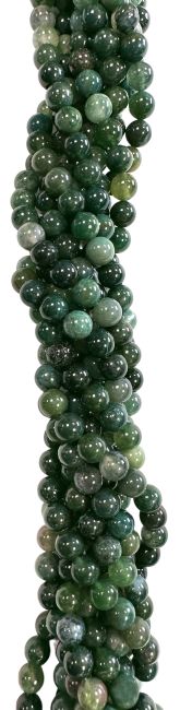 Perles Rondes sur Fil Agate Mousse A 8mm chez Arabesk