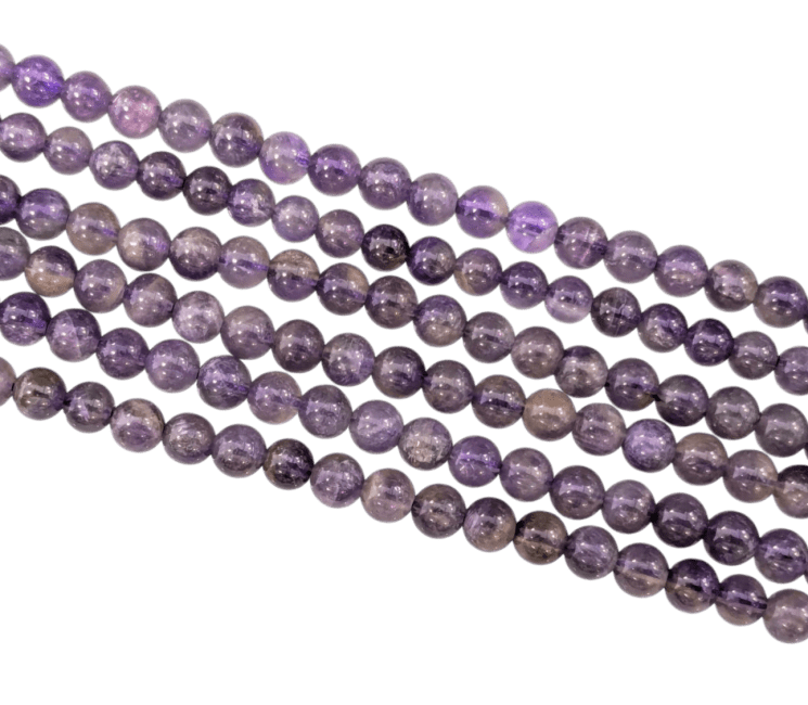 Perles Rondes sur Fil Améthyste AB 4mm chez Arabesk