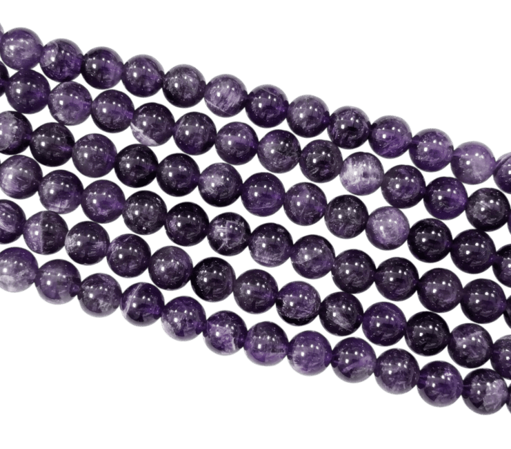 Fil de Perles Rondes Améthyste A 8-9 mm chez Arabesk
