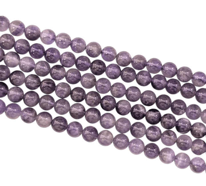 Perles Rondes sur Fil Améthyste AB 5.5-6.5mm chez Arabesk