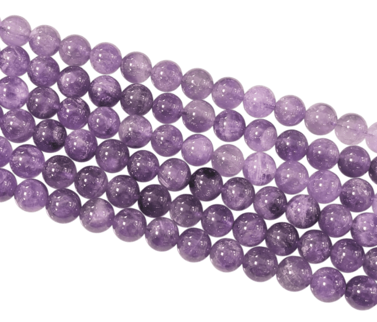 Perles Rondes sur Fil Améthyste Lavande A 10mm chez Arabesk